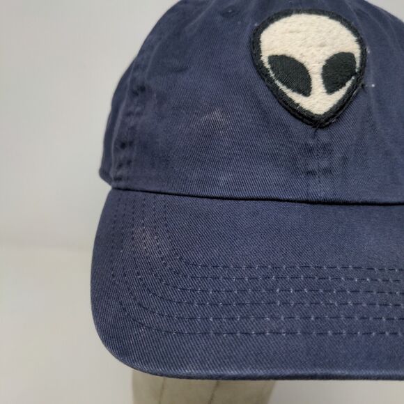 Newhattan Men's Slideback Hat Blue OSFA Embroidered Alien Greys Logo - Picture 5 of 12